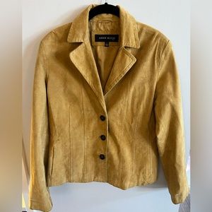Anne Klein Suede Leather Blazer - Size Large